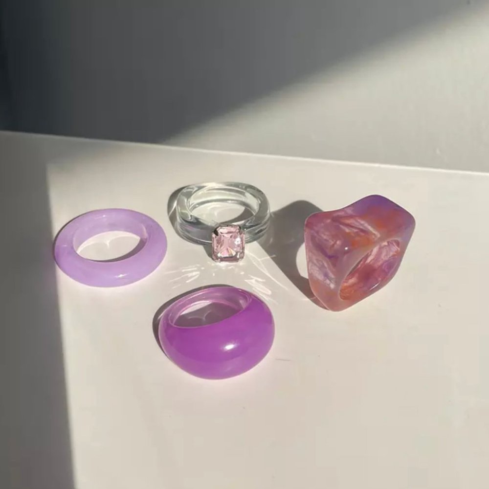 Cute and trending Purple ring set
